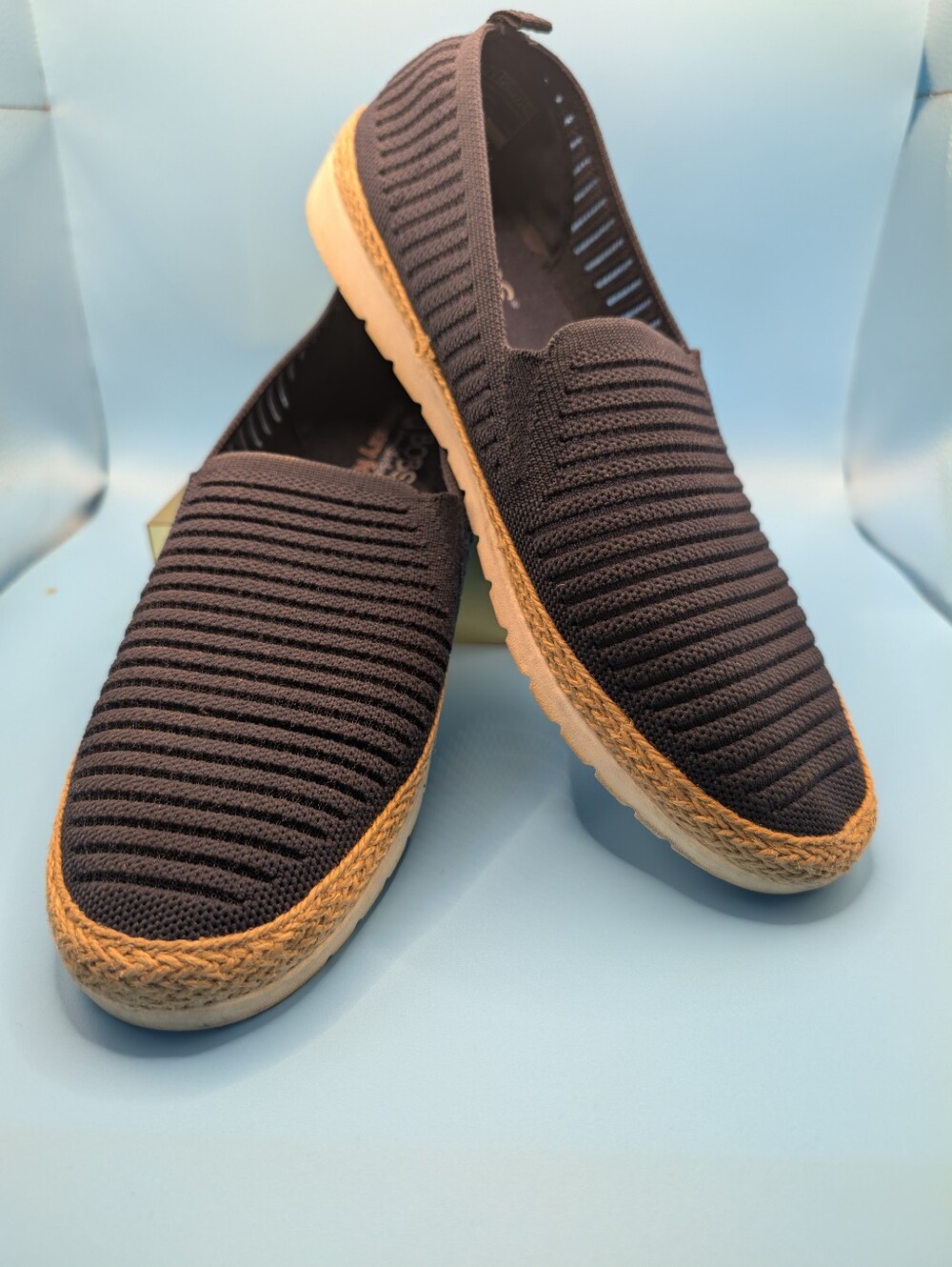 Women's  Casual Slip-On Knit Espadrille Loafers - Navy
